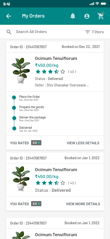 Order Tracking